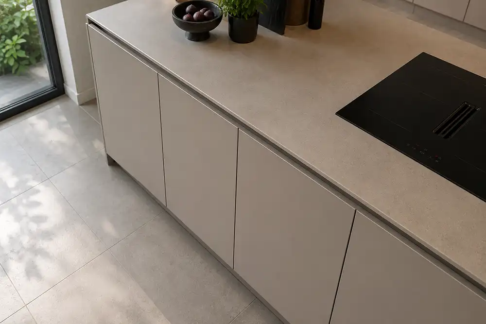Keukenkastjes met greeplijst