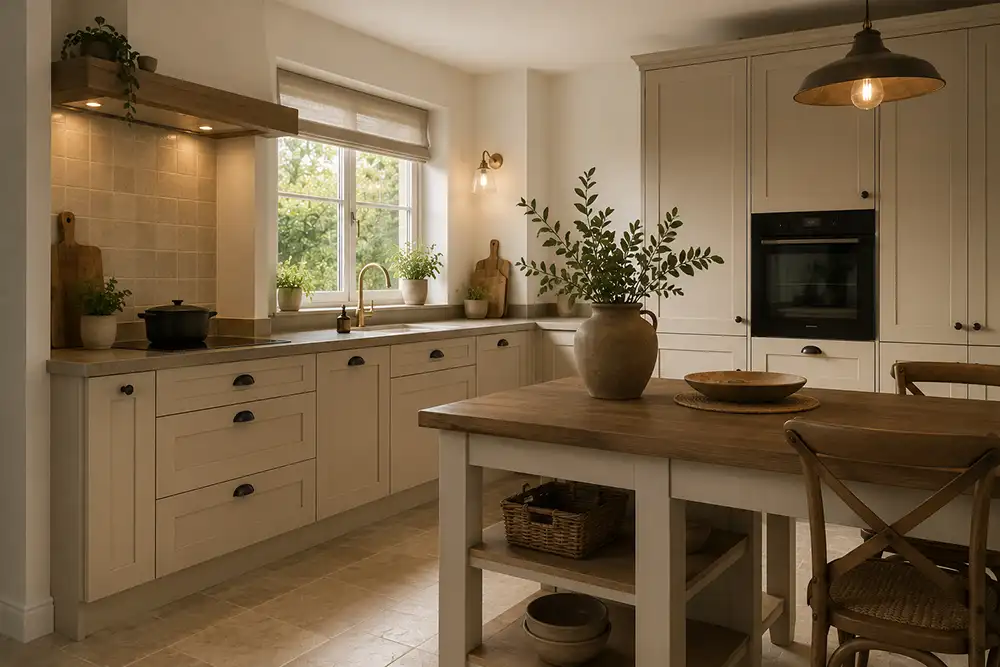 Kleurencombinaties voor een landelijke keuken