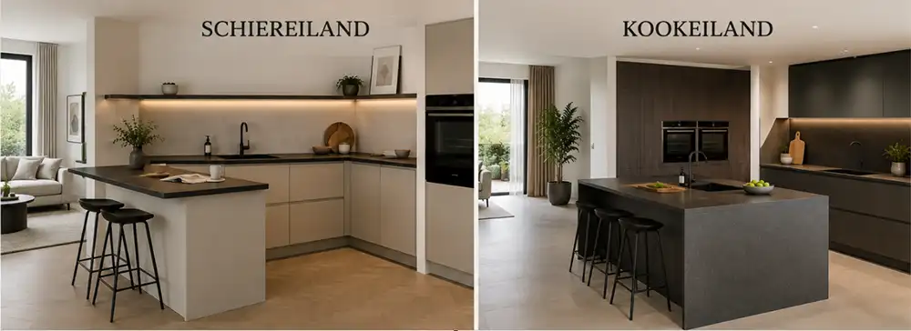 Schiereiland versus kookeiland